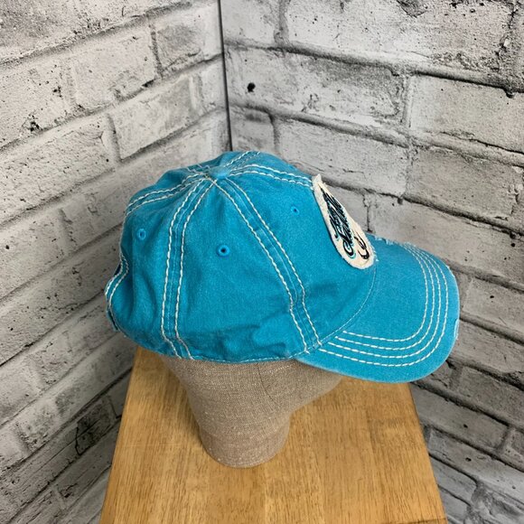 Wrangler "Raised in the Saddle" Adjustable Distressed Trucker Hat - Picture 3 of 6